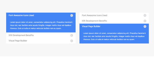 Awesome accordian collapse blue