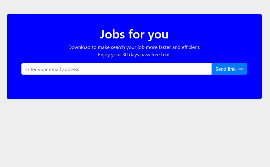 Jobs subscription form newsletter