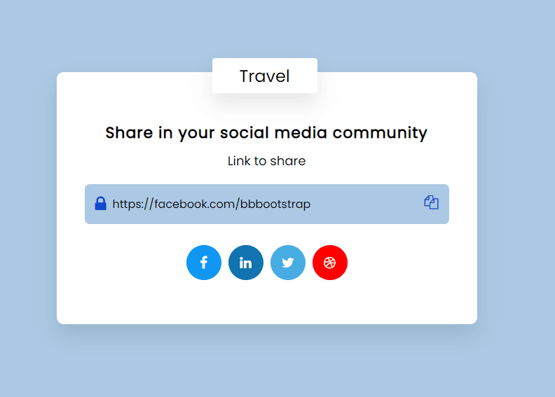 copy to clipboard social media links