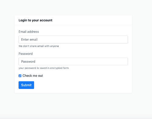 Basic login form