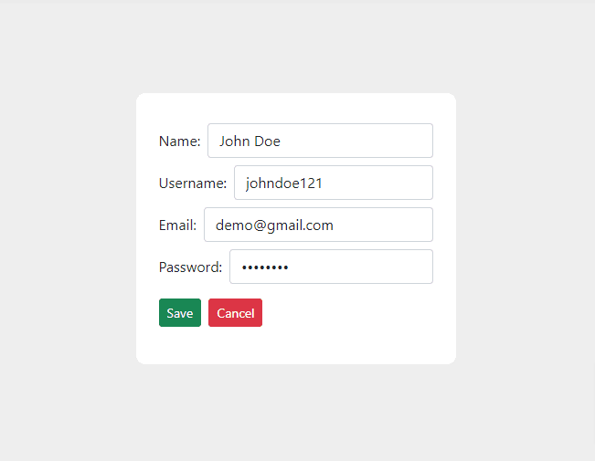 edit form details using vue.js