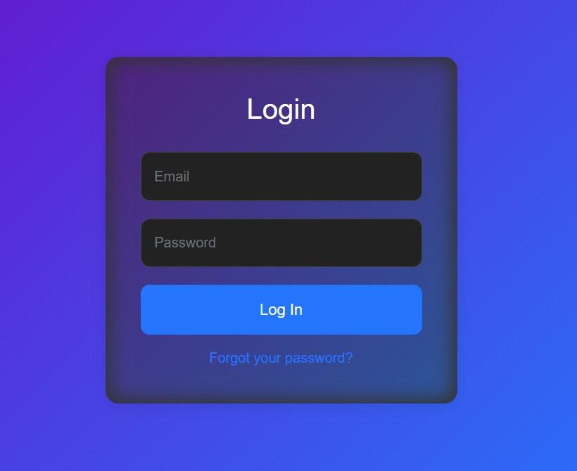 login page with creative background