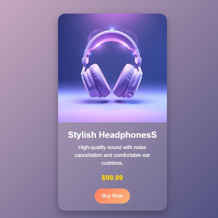 product hover effect card with creative background and button