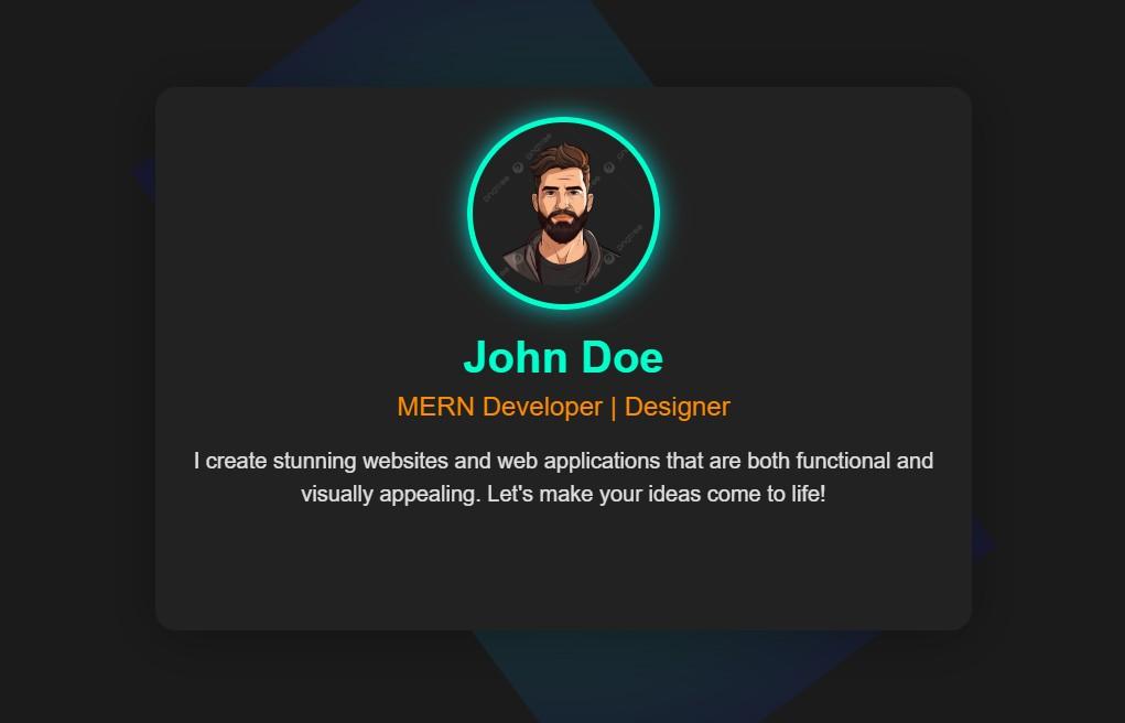 Profile card with Animated background and hover effect