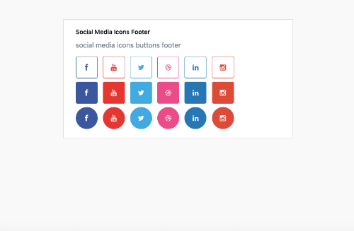 social media icons footer