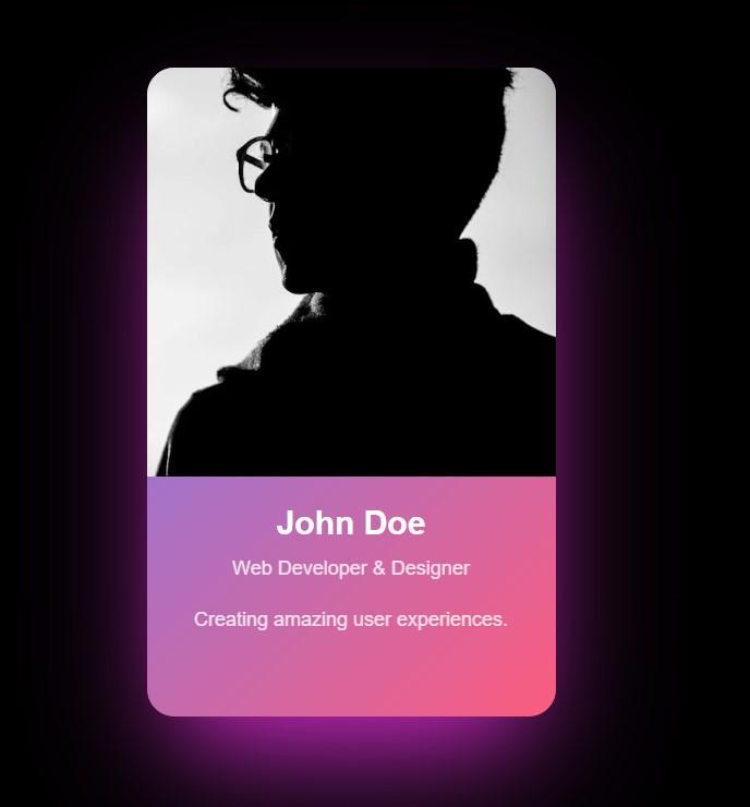 Profile hover card with user detail